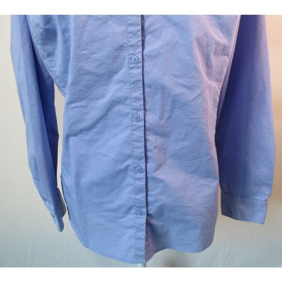 Worthington Women's Purple Long Sleeve Stretch Button Front Blouse Size 14 - Picture 3 of 9